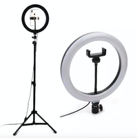 Vente en gros pas cher et de bonne qualité 26cm 10 pouces Selfie Dimmable Led Ring Light Trépied pour la diffusion en direct