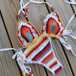 Micro Hottest Extreme Best <strong>Crotchless</strong> Cheap Custom Kitty Hand Wholesale Crochet Hot Open Fashion Show Sexy <strong>Bikini</strong> - Product Image 2