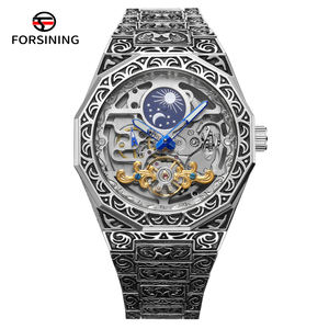 Relojes Nuevos Forsining 2025 para Hombre con Movimiento Automático Esqueleto y Correa de Acero Inoxidable - Product Image 3