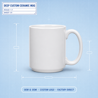Mug promotionnel personnalisé 4 couleurs, gravé et résistant aux chocs thermiques, idéal pour le service de thé de l'après-midi en restaurant