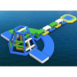 Parque temático de atracciones grande al aire libre flotante Aqua piscina flotante parque acuático obstáculo - Product Image 5