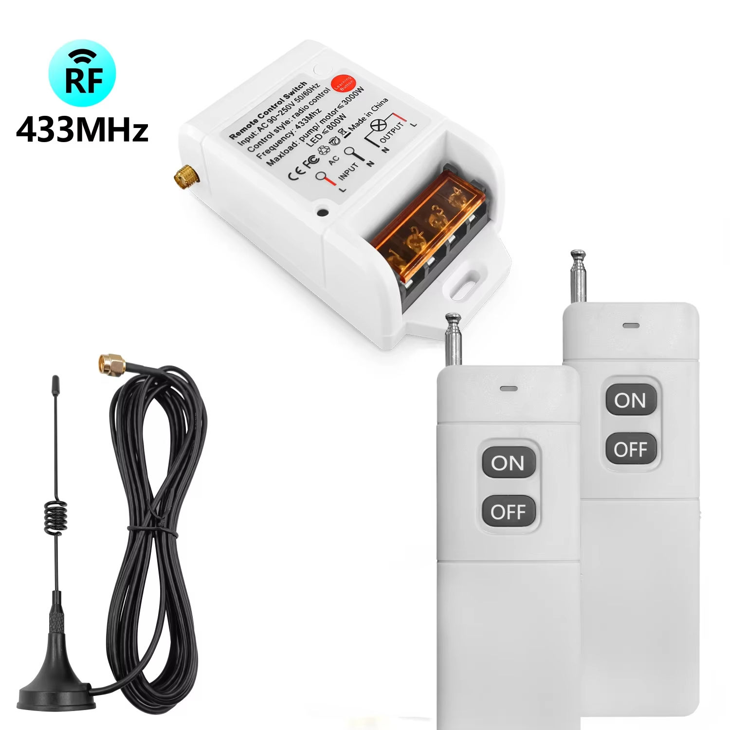 1 ตัวรับสัญญาณ 2 รีโมท