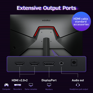 Moniteur de jeu <span class=keywords><strong>KOORUI</strong></span> 24 pouces 1920*1080 2K rapide IPS écran d'ordinateur LCD 200Hz FHD HDR400 écran PC 1ms - Product Image 5