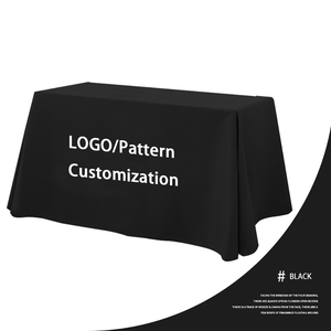 Custom Logo Printed Polyester <b>Table</b> Cloth OEM Wholesale, <b>Waterproof</b> Trade Show Booth <b>Table</b> <b>Cover</b> For Corporate Event Bulk Order - Product Image 2