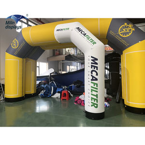 Medio arco inflable personalizado, arco de carreras de marca con pancarta, evento deportivo, Pilar publicitario, columna de aire de línea de inicio de Maratón - Product Image 1