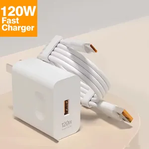 120W QC3.0 USB Charger Fast Charging USB C A Cable Type C Cable Mobile Phone Chargers For Huawei Samsung Xiaomi Quick Charger