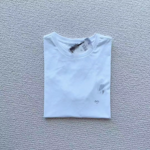 Camiseta de Algodón para Hombre, Bordado Pequeño, Casual, Manga Corta, Cuello Redondo, Laures, Top de Verano - Product Image 6