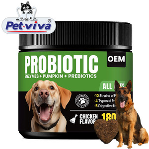 Probióticos aprobados por veterinarios para perros, masticables suaves con enzimas digestivas, soporte para la salud intestinal, equilibrio de levaduras, alivio de gases, suplementos para mascotas - Product Image 1