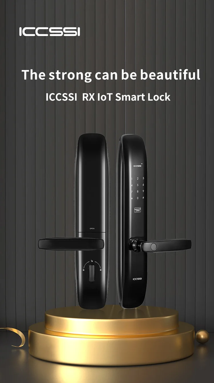 High security Remote Unlock Digital Code smart biometric fingerprint lock Slide Door hotel doorlock