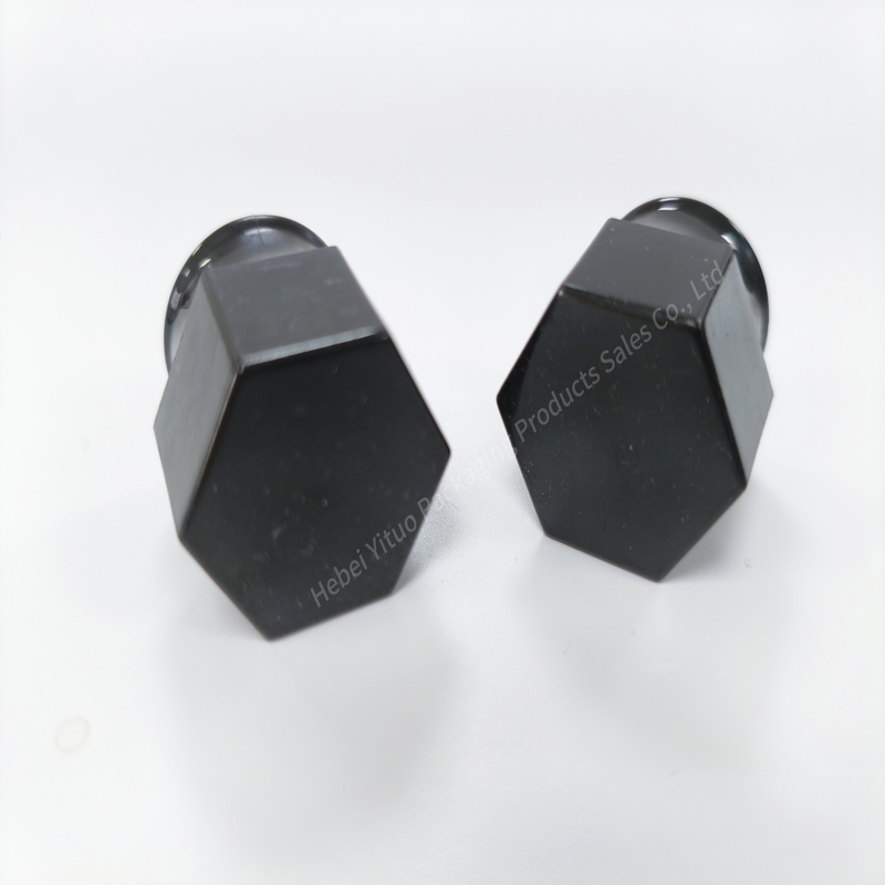 Customized Luxury Perfume Bottle Cap with Collar High Quality Black Plastic Caps Perfume Seal Cover Bottle Caps for Bottle