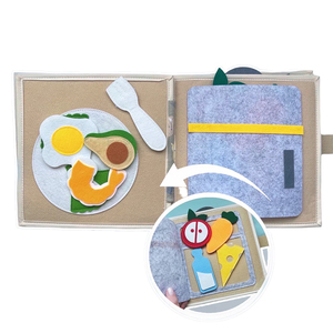 Personnaliser la mémoire montessori tout à fait <span class=keywords><strong>livre</strong></span> feutre tissu animaux enfant en bas âge calme occupé bébé feutre <span class=keywords><strong>livre</strong></span> - Product Image 4