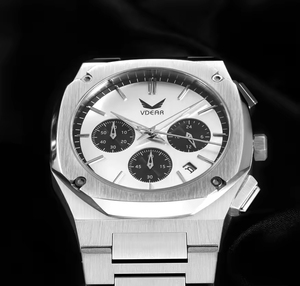 Reloj de Pulsera Cronógrafo de Cuarzo Masculino de Lujo con Logotipo Personalizado, Estilo Ejecutivo, Acero Inoxidable con Correa de Cuero, Resistente al Agua para Hombre - Product Image 3