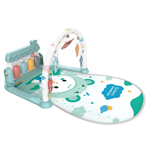 Tappetino Gioco per Neonati con Tastiera Musicale, Coperta Attività con Sonagli Pendenti, Palestrina per Bambini con Piano e Supporto Fitness - Product Image 1