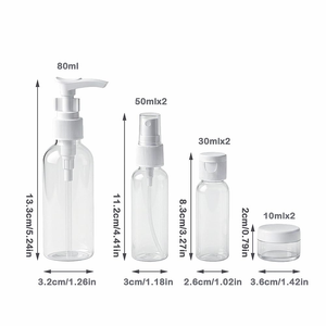 Customized Portable Travel Size Plastic <b>Bottles</b> Empty Packaging Set for Cosmetic Shampoo Lotion - Product Image 2