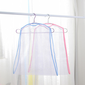 Pillow Drying Net <b>Rectangular</b> Polyester Windproof Hanging For Outdoor Pillows <b>Cushions</b> Blue Pink White Edging - Product Image 2