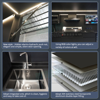 Kit Completo de Cozinha Externa em Aço Inoxidável 304 com Pia, TV Externa, Coifa e Geladeira – Design de Luxo para Jardim de Vila