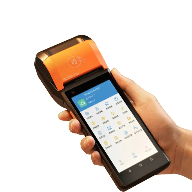 SUNMI V2S Handheld Pos System Wifi NFC GMS Scanner Android 11 Abrechnung maschine Touchscreen Smart Pos Terminal Beleg drucker