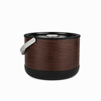 Seau à glace isotherme en acier inoxydable 304 à grain de bois, 5L, double paroi, avec couvercle hermétique pour hôtel, bar, KTV, restauration