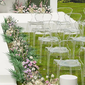Atacado Fábrica Móveis Plástico Transparente Hotel Banquete Cadeira Policarbonato Aluguel Resina Clara Plástico Acrílico Cadeira Do Evento - Product Image 2