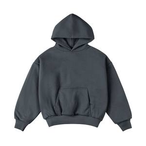 High Quality Winter Solid Oversized Thick Unisex Cotton Fleece Breathable 350g Mens Tracksuits Set Custom Logo Printed Hoodie - Product Image 2