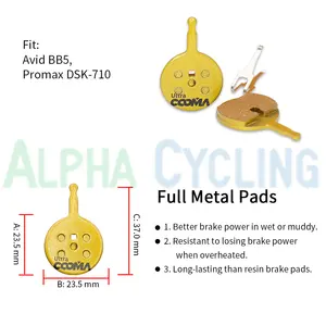 Avid BB5 kaliper için Metal bisiklet disk fren pedleri