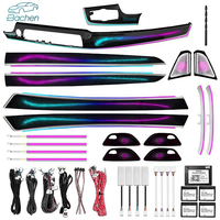 Kit d'éclairage d'ambiance dynamique pour BMW Série 5 F10 F11 F18 2011-2017, 256 couleurs LED, éclairage intérieur de voiture