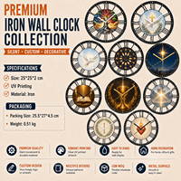Horloge murale personnalisée avec impression artistique, horloge murale religieuse avec croix, cadeau pour les croyants et décoration murale pour espace sacré