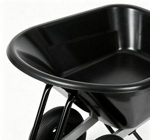 120 L 2-<b>Wheel</b> Wheelbarrow Manual Garden Cart Heavy Duty Farm Hand Cart Max Load 600 Lbs 16 in <b>Wheel</b> - Product Image 3