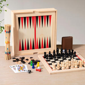 Venta al por mayor de alta calidad dominó juego de mesa de cartas Flying Chess Pick stick Backgammon Xo juego de mesa de Ajedrez de madera - Product Image 2