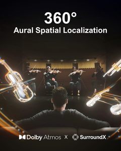 Vrai 360 °   Système de barre de son intelligente <span class=keywords><strong>Dolby</strong></span> Atmos Surround : Ultimea 7.1 canaux 460 W |   Caisson de basses sans fil de 6,5 pouces, 4 haut-parleurs, EARC <span class=keywords><strong>HD</strong></span> - Product Image 5