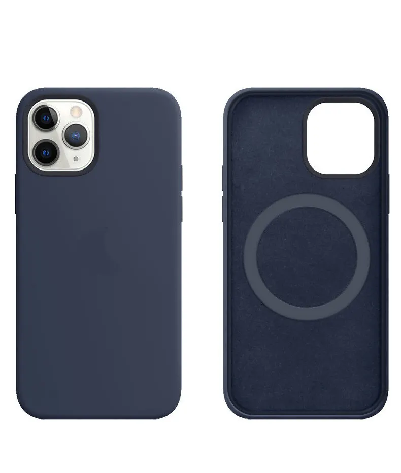 Factory High Quality Magnetic Phone Case Silicone Cover For iPhone 15 14 13 12 11 Pro Max Mini XR XS