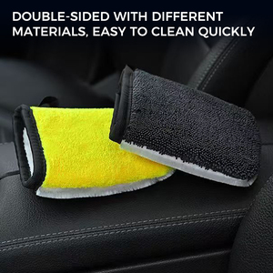 Guanto in Microfibra Premium per Dettagli <span class=keywords><strong>Auto</strong></span>, Spazzola per Interni con Setole Intrecciate, Rimuove Macchie da Pannelli e <span class=keywords><strong>Sedili</strong></span> in Pelle - Product Image 5