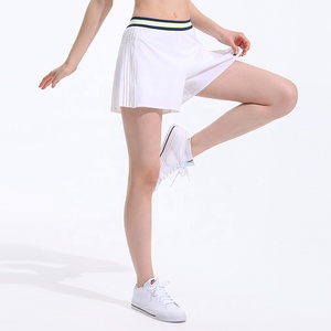 กระโปรงเทนนิสกีฬาโยคะระบายอากาศสำหรับผู้หญิงกระโปรงสั้นมีจีบสำหรับออกกำลังกายกลางแจ้งกางเกงขาสั้นสองชิ้นแห้งเร็ว - Product Image 2