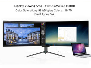 Écran incurvé ultra-large 49 pouces <span class=keywords><strong>4K</strong></span> 5K <span class=keywords><strong>144Hz</strong></span> 165Hz LCD <span class=keywords><strong>OLED</strong></span> <span class=keywords><strong>PC</strong></span> moniteur d'ordinateur moniteurs de jeu vente en gros - Product Image 3