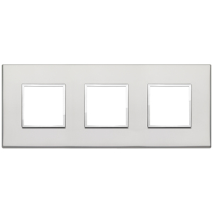 <b>Plate</b> 6M 2+2+2 Silver Wall <b>Switches</b> 24x9.7x1.7cm - Product Image 1