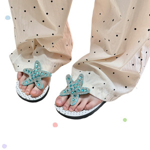 Sandalias Flip-Flop con Estampado de Estrellas de Mar y Puntos para Mujer, Antideslizantes, Casuales, para la Playa y Exteriores - Product Image 6