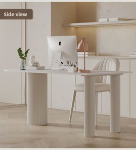 Yipan Island Integrated Small Apartment Household Simple Modern French <b>Computer</b> Office <b>Desk</b> Chair Style Light Metal Stone - Product Image 5