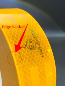 <span class=keywords><strong>Micro</strong></span> lăng trụ màu đỏ Khả năng hiển thị cao không thấm nước Vinyl tấm conspicuity băng phản chiếu - Product Image 6