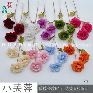 Fleurs artificielles en soie Hua Ding Studio, bleu et violet, bouquet de mariage, décoration murale florale - Product Image 2