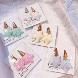 ใหม่เลื่อมแวววาวคลิปคู่รักดาวคลิปหนีบด้านข้างสำหรับเด็กคลิป bb สีรุ้ง - Product Image 4