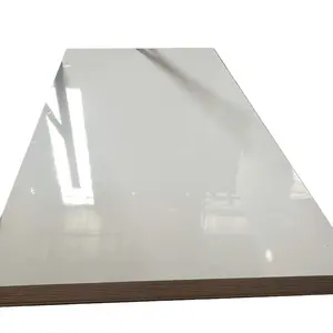 Mdf Board อะคริลิคมันวาวสูงสีขาวบริสุทธิ์ E1 MDF/กึ่งฮาร์ดบอร์ดสีทึบออกแบบรูปแบบ1มม. 1220*2440มม. 5-30มม.