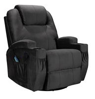 Fauteuil inclinable électrique HOMERS pour personnes âgées avec moteur Okin, en cuir PU, massage et chauffage, canapé individuel pour soins aux seniors