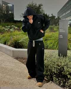 Completo <span class=keywords><strong>Tuta</strong></span> Personalizzabile dal Produttore con Ricami, <span class=keywords><strong>Pantaloni</strong></span> Larghi a Zampa e Felpa con Cappuccio Stile Y2K con Strass - Product Image 4