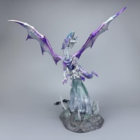Figurine de dragon blanc aux yeux bleus lumineux, modèle GK d'anime, jouet tendance, statue, article de collection, décoration de table, cadeau d'anniversaire