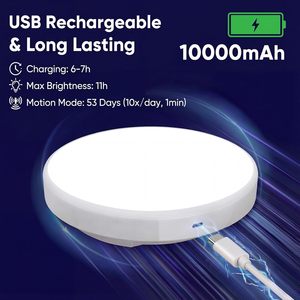 Radar <b>Sensor</b> <b>LED</b> Ceiling <b>Light</b> Rechargeable Wireless Remote Control <b>Motion</b> Activated <b>Light</b> - Product Image 5