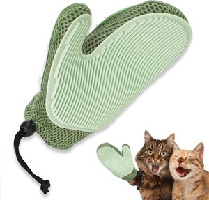 Guanto per peli di gatto e guanto per la rimozione della pelliccia dell'animale domestico, spazzola per la toelettatura del cane per spargimento, massaggio, efficiente guanto per la rimozione dei peli di animali domestici - Product Image 1