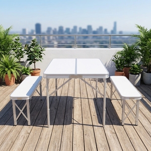 ชุดโต๊ะอลูมิเนียมพับได้สำหรับตั้งแคมป์ปิกนิก 90*66*70 ซม. - Product Image 1