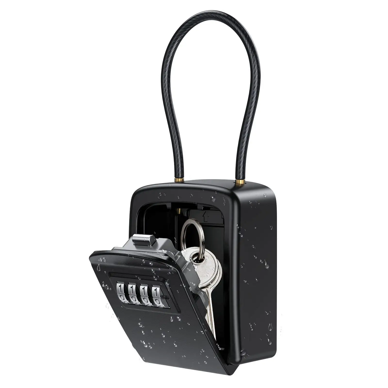 Codice ripristinabile Key Storage car home door catena rimovibile cassetta di sicurezza a combinazione a 4 cifre