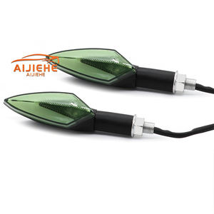 Transfronterizo 2 uds. Señal de giro de motocicleta 21LED amarillo azul Luz de guía de doble Color luz indicadora de señal de giro de freno - Product Image 1