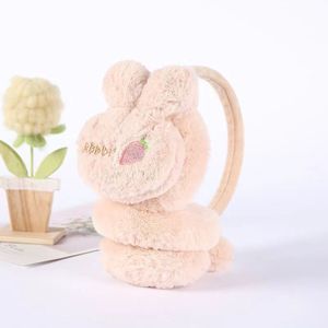 Orejeras de peluche con orejas de conejo, color rosa claro, calentadores de orejas de invierno con diseño de dibujos animados para niños - Product Image 2